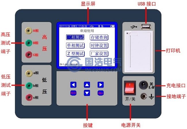 GHTR8330变压器变比测试仪产品外观